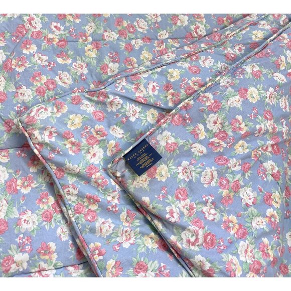 Very Rare Ralph Lauren Hope Discontinued Twin Comforter Blue Floral Bedding HTF - Picture 4 of 8